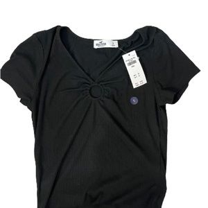 Hollister black sinched top